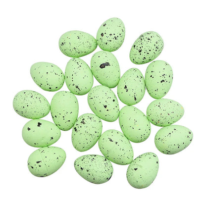 20/50Pcs Foam Easter Eggs Happy Easter Decorations Painted Bird Pigeon Eggs DIY Craft Kids Gift Favor Home Decor Easter Party