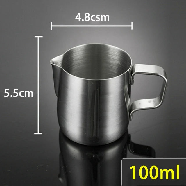 100/350/600ml Milk Jugs Fashion Stainless Steel Milk Craft Milk Frothing Pitcher Coffee Latte Frothing Art Jug Pitcher Mug Cup