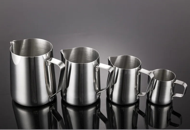 100/350/600ml Milk Jugs Fashion Stainless Steel Milk Craft Milk Frothing Pitcher Coffee Latte Frothing Art Jug Pitcher Mug Cup