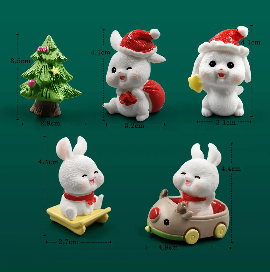 2025 Hot Easter Rabbit Figurine Landscape Home Kawaii Room Decor Dollhouse Miniature Fairy Garden Decoration Accessories Modern