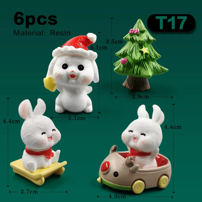 2025 Hot Easter Rabbit Figurine Landscape Home Kawaii Room Decor Dollhouse Miniature Fairy Garden Decoration Accessories Modern