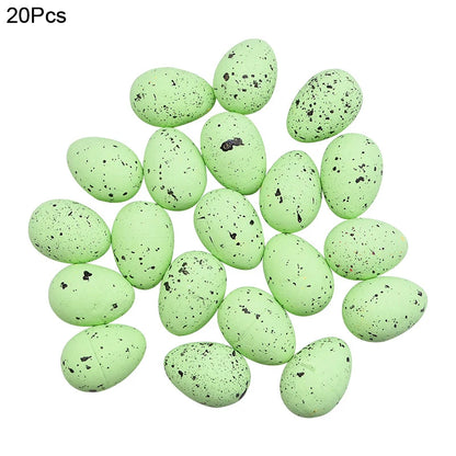 20/50Pcs Foam Easter Eggs Happy Easter Decorations Painted Bird Pigeon Eggs DIY Craft Kids Gift Favor Home Decor Easter Party