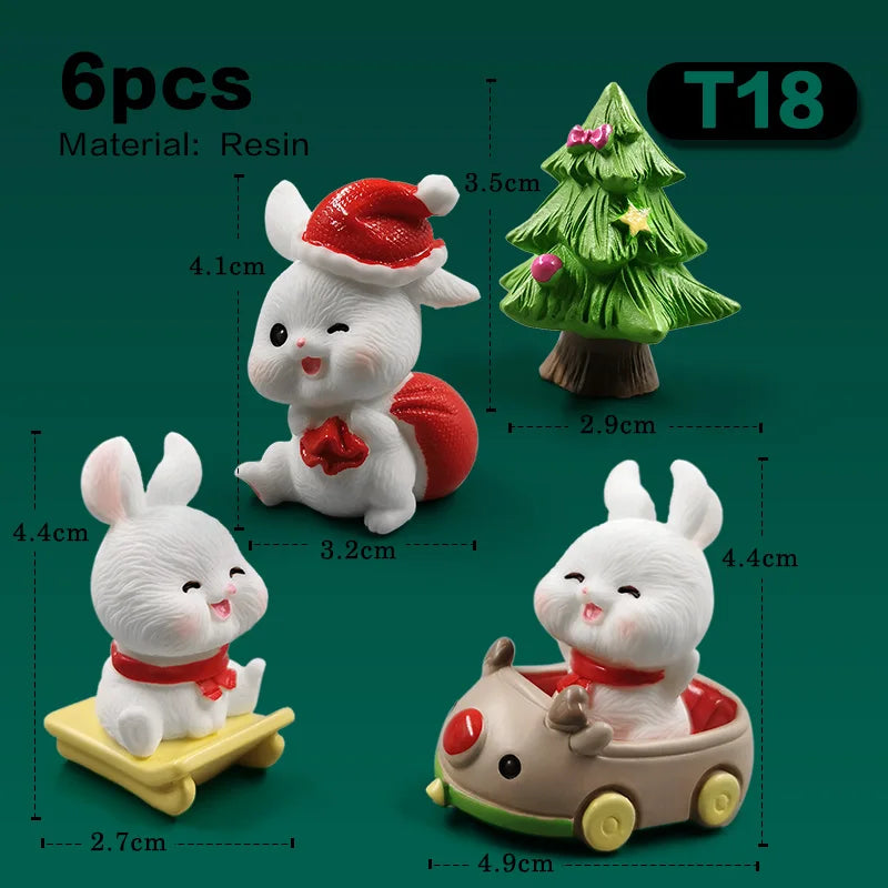 2025 Hot Easter Rabbit Figurine Landscape Home Kawaii Room Decor Dollhouse Miniature Fairy Garden Decoration Accessories Modern